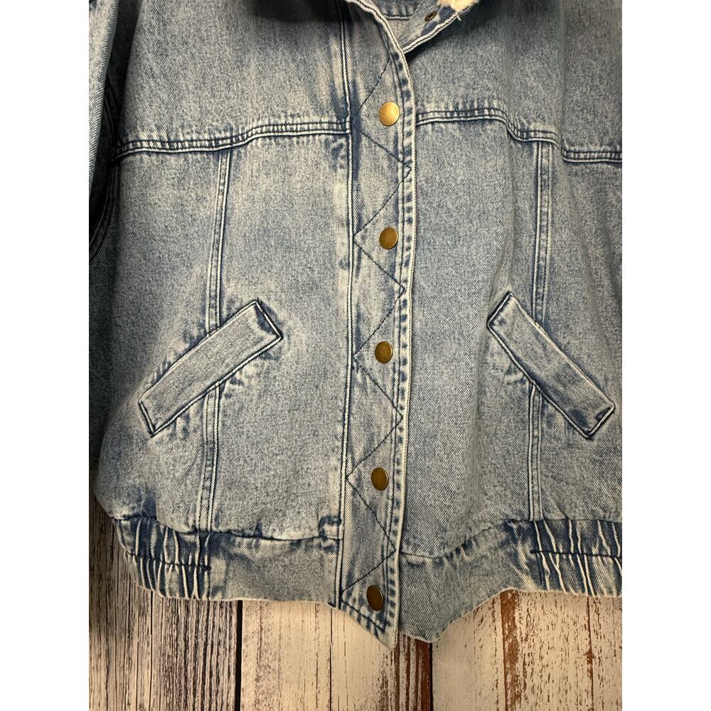 Mono B Women's Denim Jean Jacket Size M - Picture 3 of 7